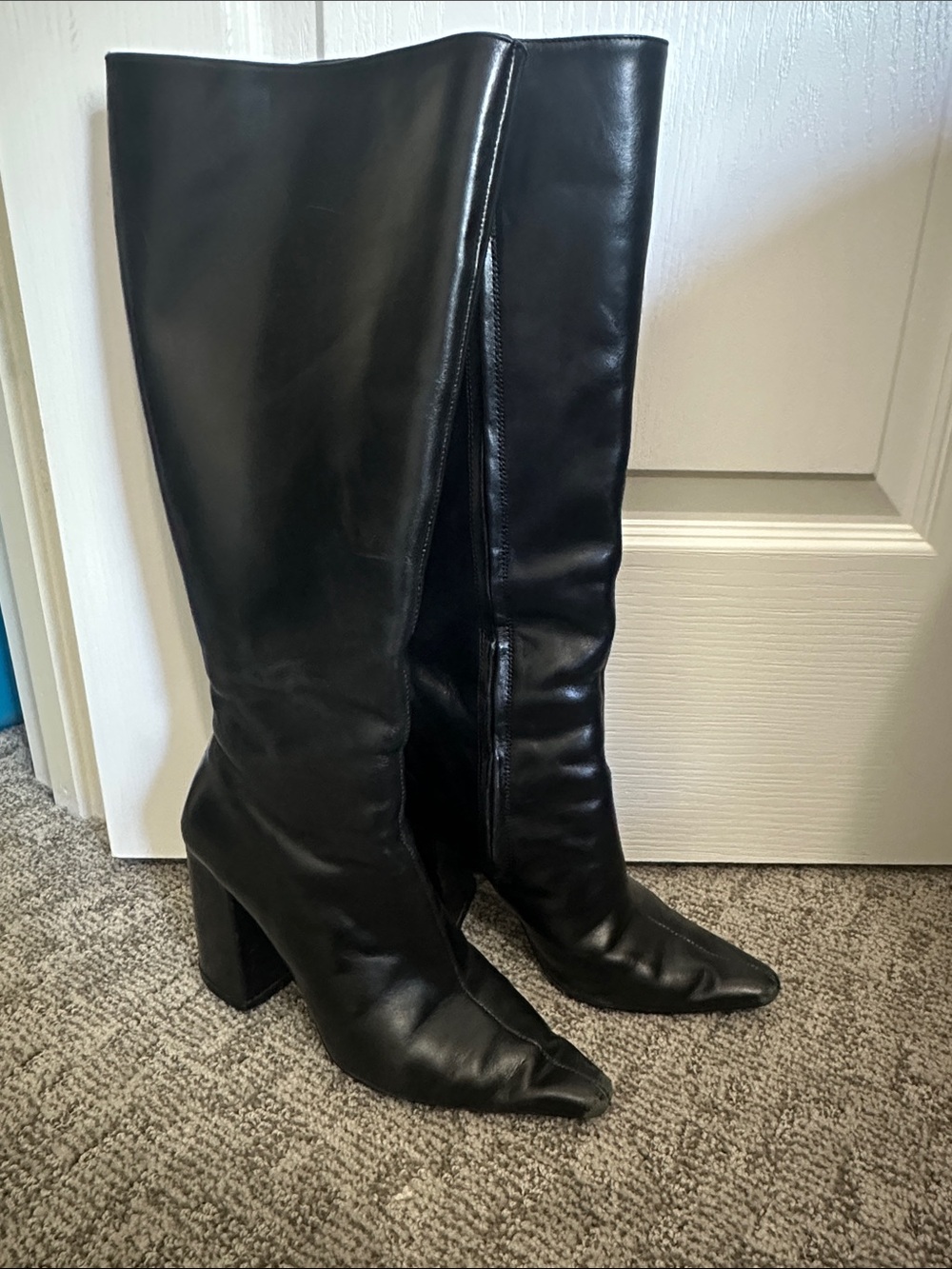 Steve Madden tall black leather boots